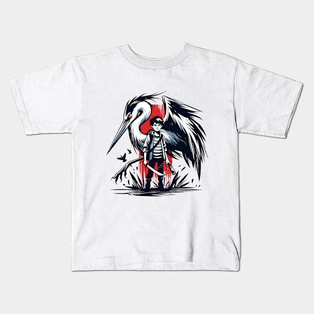 The Boy and the Heron - How Do You live - Kimitachi wa Do Ikiruka Kids T-Shirt by StyleTops